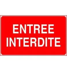 Panneau Accès interdit texte seul