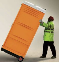 Chariot de transport pour toilettes de chantier