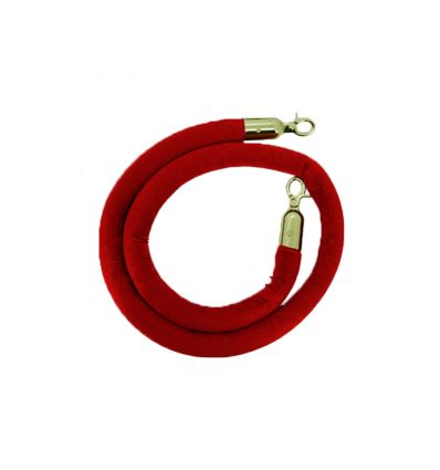 Corde pour Poteau de Guidage Velours Rouge/Or