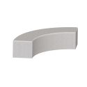 Photo : Banquette extérieure courbée en béton Gris sablé - 150 cm - Sans