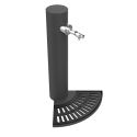 Photo : Fontaine de Rue avec Grille Circulaire Grille 1/4 fonte