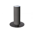 Photo : Borne escamotable manuelle tête inox brossé Gris Procity