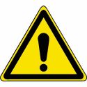 Photo : Pictogramme Attention danger - W001 Autocollant - △ 80 mm