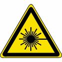 Photo : Pictogramme Rayonnement laser - W004 Autocollant - △ 80 mm