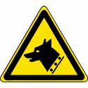 Photo : Panneau Attention au chien - W013 Autocollant - △ 80 mm