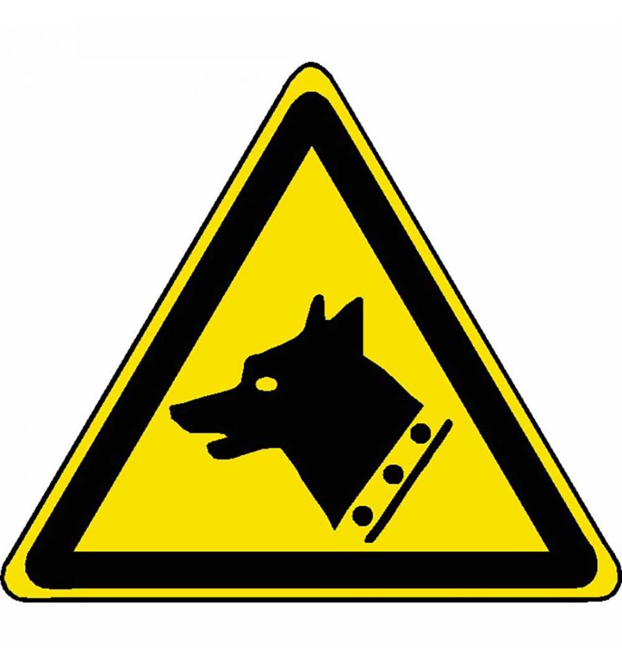 Panneau Attention au chien - W013