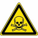 Photo : Pictogramme Danger toxique - W016 Autocollant - △ 80 mm