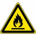 Photo : Pictogramme Danger inflammable - W021 Autocollant - △ 80 mm