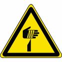 Photo : Pictogramme Danger coupure main - W022 Autocollant - △ 80 mm