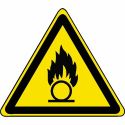 Photo : Pictogramme Danger comburant - W028 Autocollant - △ 80 mm