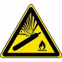 Photo : Pictogramme Danger gaz sous pression - W029 Autocollant - △ 80 mm