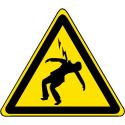 Photo : Pictogramme Danger électrocution Autocollant - △ 80 mm