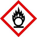 Photo : Pictogramme Produit comburant - SGH03 20 étiquettes - 75 x 75 mm