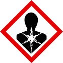 Photo : Pictogramme Sensibilisant, cancérogène, mutagène, reprotoxique - SGH08 20 étiquettes - 75 x 75 mm