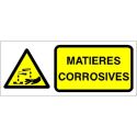 Photo : Panneau Matières corrosives Autocollant - 150 x 60 mm