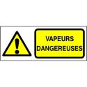 Photo : Panneau Vapeurs dangereuses Autocollant - 150 x 60 mm