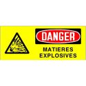Photo : Panneau Danger explosif Autocollant - 150 x 60 mm