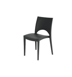 Chaise monobloc empilable coloris noir