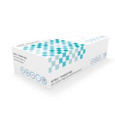 Gant nitrile bleu non poudré, boîte distributrice
