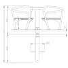 Dimensions et fixation Tourniquet jeu avec sièges modèle 2