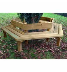 Banc Tour d'arbre en Bois dans un parc
