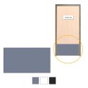 Photo : Plaque de propreté porte adhésive rectangulaire 73 x 35 cm - Gris