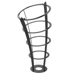 Poubelle Vigipirate en acier sur pied gris manganese
