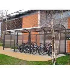 Abri vélo collectivité voûte en acier galvanisé