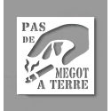 Photo : Pochoir "Pas de mégot à terre" PVC souple 0.2 mm