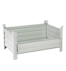 Caisse palette métallique 1235 x 835 x 700 mm demi porte