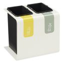 Photo : Poubelle de tri pour bureau Double compartiment - 8 L