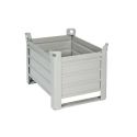 Photo : Caisse palette métallique sur Semelles L. 835 x l. 635 x h. 600 mm - Sans