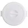 Conteneur plastique blanc avec couvercle