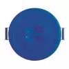 Conteneur plastique bleu avec couvercle