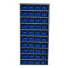 Armoire 9 tablettes - 40 x 4 L bacs à bec bleus sans portes