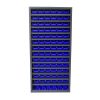 Armoire 13 tablettes - 84 x 1 L bacs à bec bleus sans portes