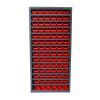 Armoire 13 tablettes - 84 x 1 L bacs à bec rouges sans portes