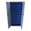 Armoire 13 tablettes - 84 x 1 L bacs à bec bleus avec portes