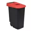 Poubelle de tri 85L -  Couvercle calibré rouge