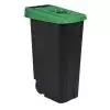 Poubelle de tri 110L -  Couvercle calibré vert