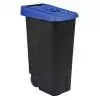 Poubelle de tri 110L -  Couvercle calibré bleu