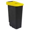 Poubelle de tri 110L -  Couvercle calibré jaune