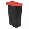 Poubelle de tri 110L -  Couvercle calibré rouge