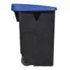 Poubelle de tri movible 85L - Couvercle calibré bleu