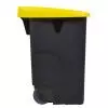 Poubelle de tri movible 85L - Couvercle calibré jaune