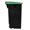 Poubelle de tri movible 110L - Couvercle calibré vert