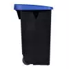 Poubelle de tri movible 110L - Couvercle calibré bleu
