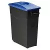 Poubelle de tri movible 65L - Couvercle plein bleu