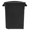 Corbeille pour tri en plastique 65L - Couvercle fermé noir