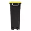 Conteneur en plastique de tri 65L - Couvercle fermé jaune